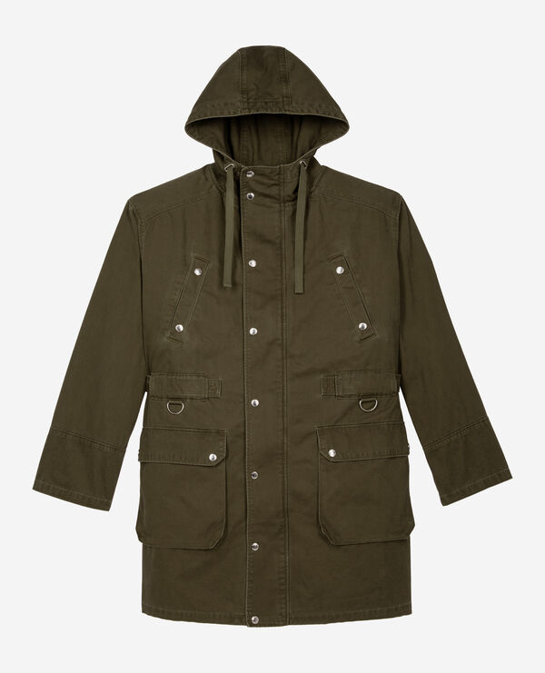 The Kooples HERREN KAKI khaki parka mit kapuze