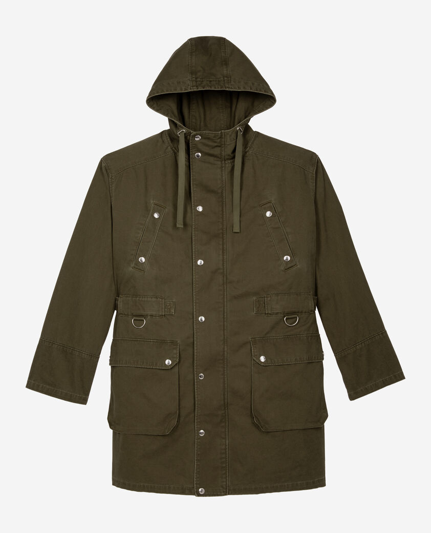 The Kooples HERREN KAKI khaki parka mit kapuze