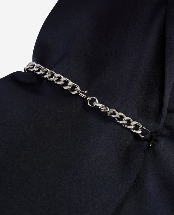 The Kooples FEMME NAVY robe tailleur courte avec chaîne bleu