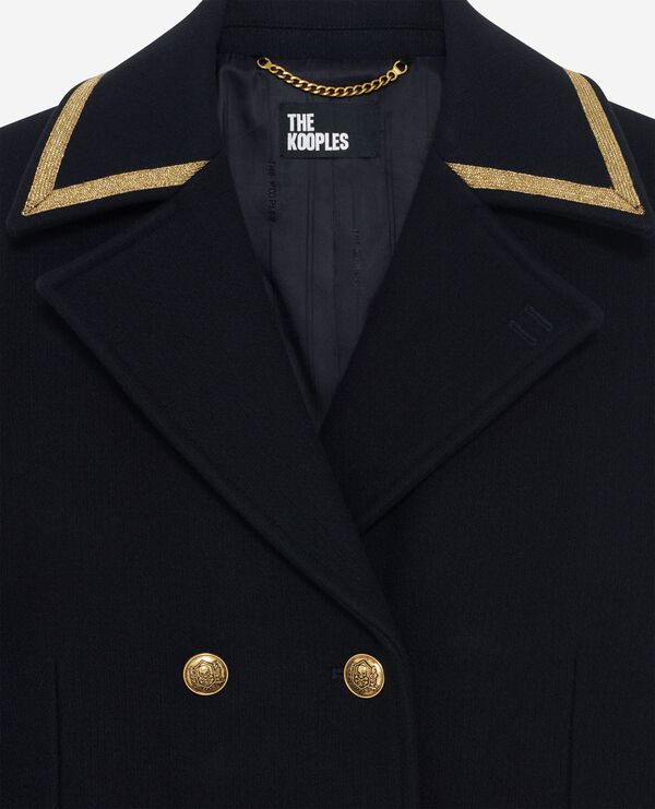 The Kooples FEMME NAVY caban officier en laine marine