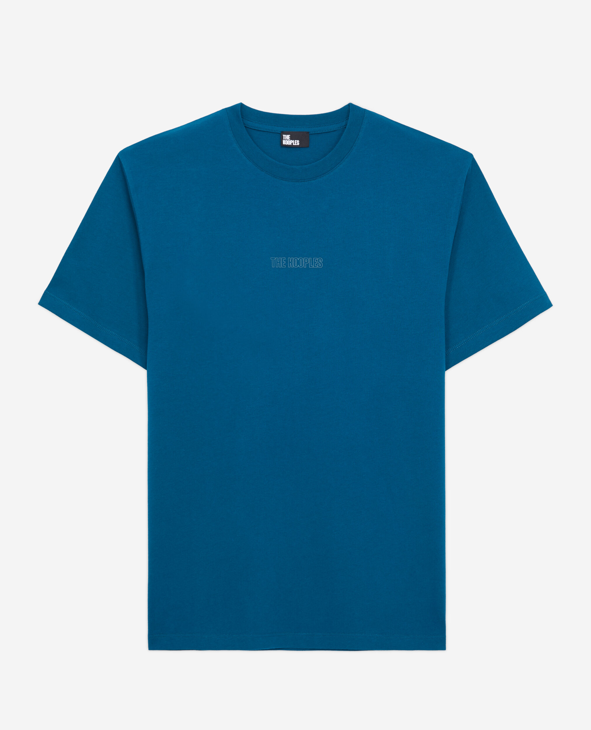 Blaues T-Shirt Herren mit Logo, MEDIUM BLUE, hi-res image number null