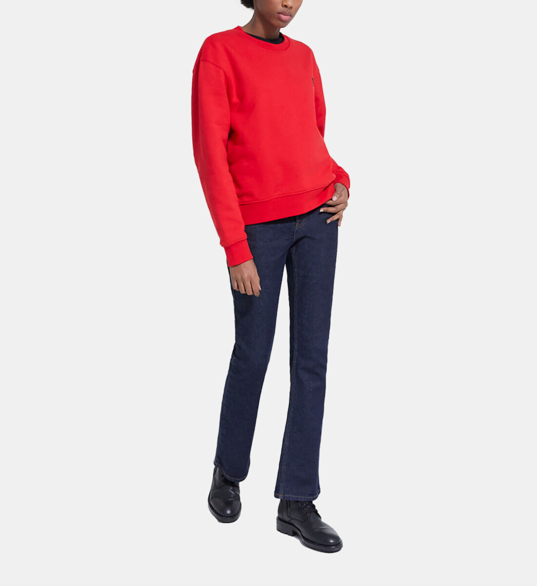 Red cotton sweatshirt