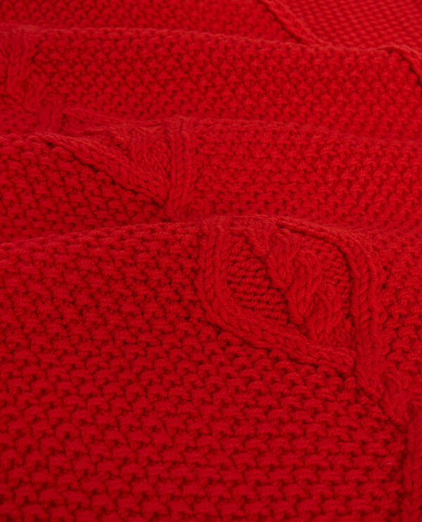 écharpe en laine rouge