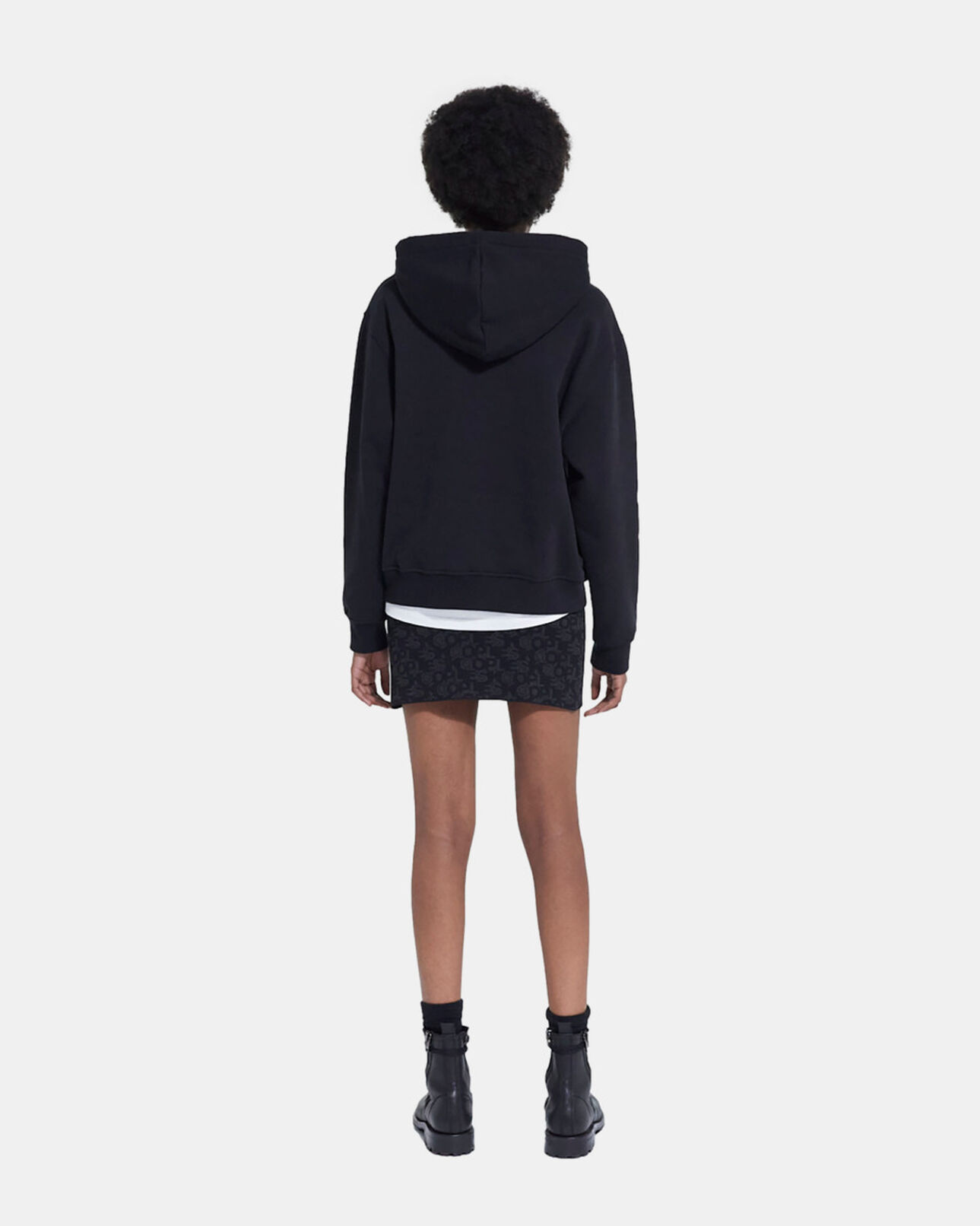 The Kooples WOMEN BLACK black sweatshirt with the kooples logo