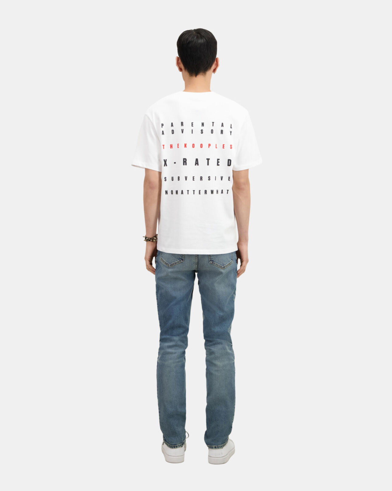 The Kooples HOMME WHITE t-shirt homme blanc avec sérigraphie x rated