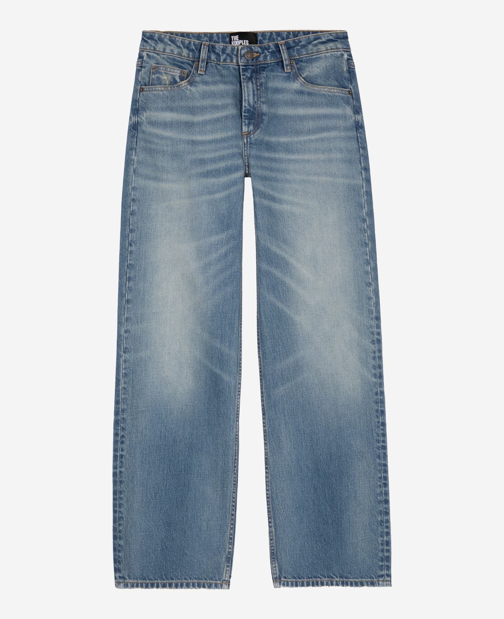 The Kooples WOMEN BABY BLUE wide-leg light blue jeans