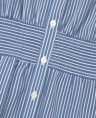 The Kooples WOMEN BLUE WHITE blue and white striped mini shirt dress