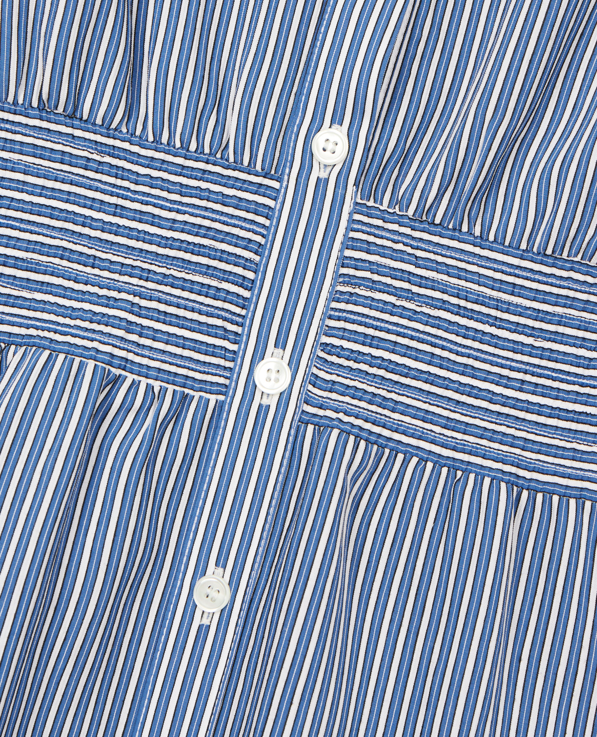 Blue and white striped mini shirt dress, BLUE WHITE, hi-res image number null