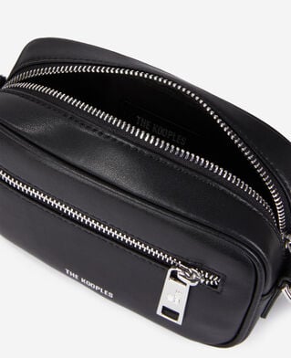 The Kooples HOMME BLACK sac messenger small en cuir noir