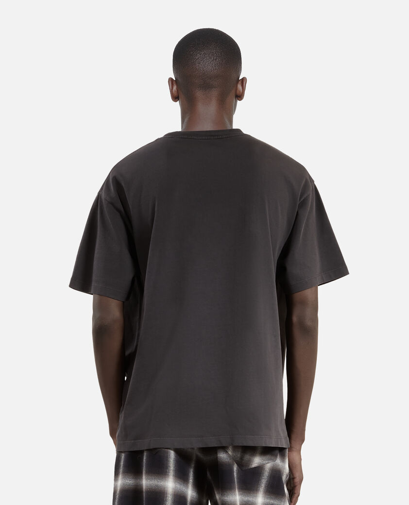The Kooples HOMME BLACK WASHED t-shirt avec logo délavé noir