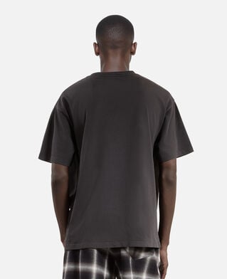 The Kooples MEN BLACK WASHED t-shirt with faded black logo