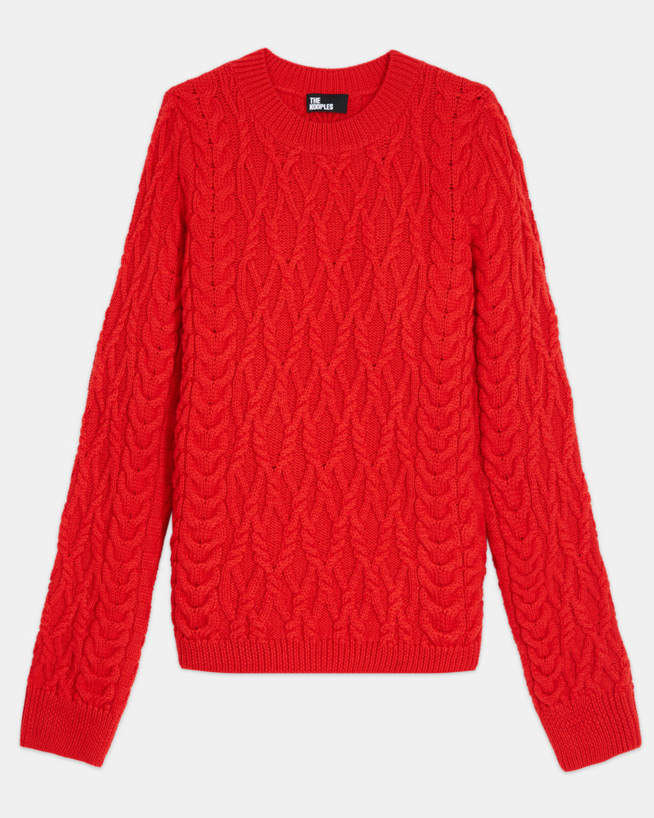 The Kooples FEMME TANGO RED pull en laine rouge