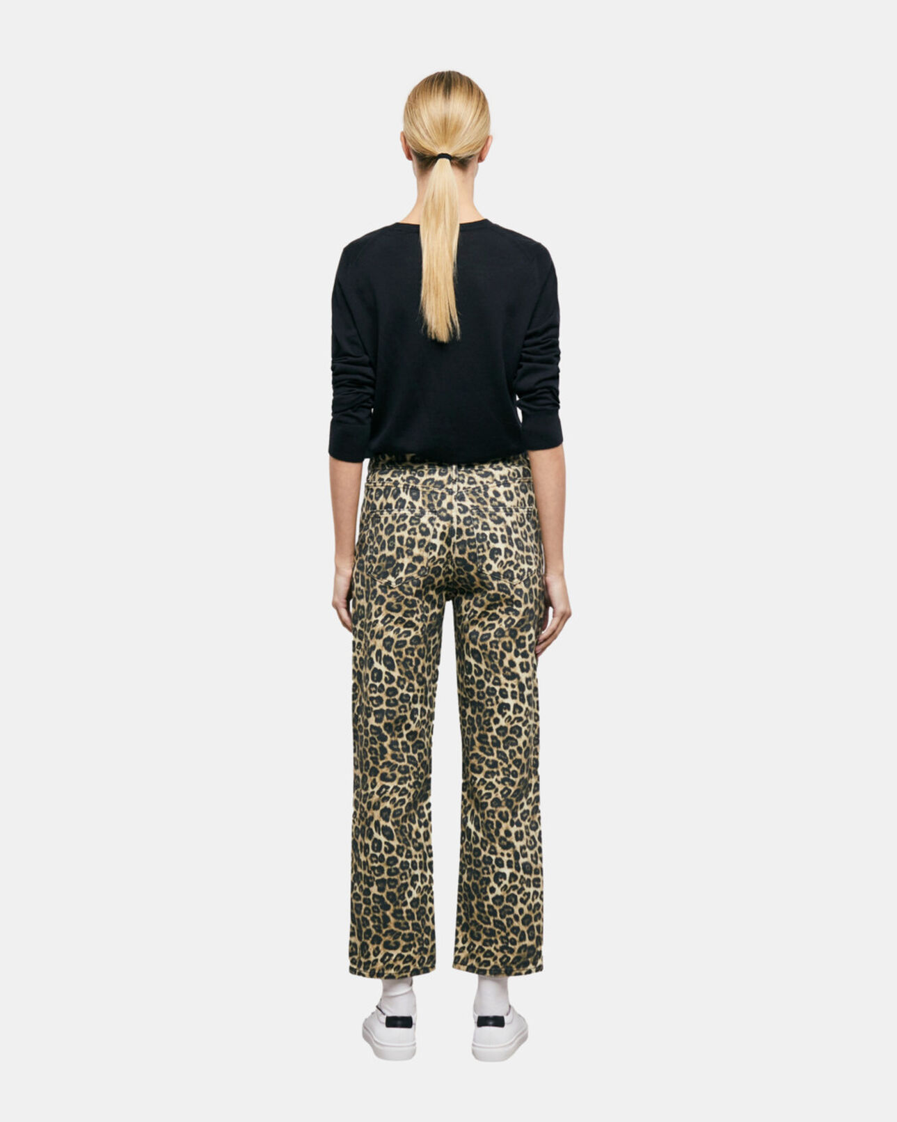 The Kooples FEMME LEOPARD jean droit léopard