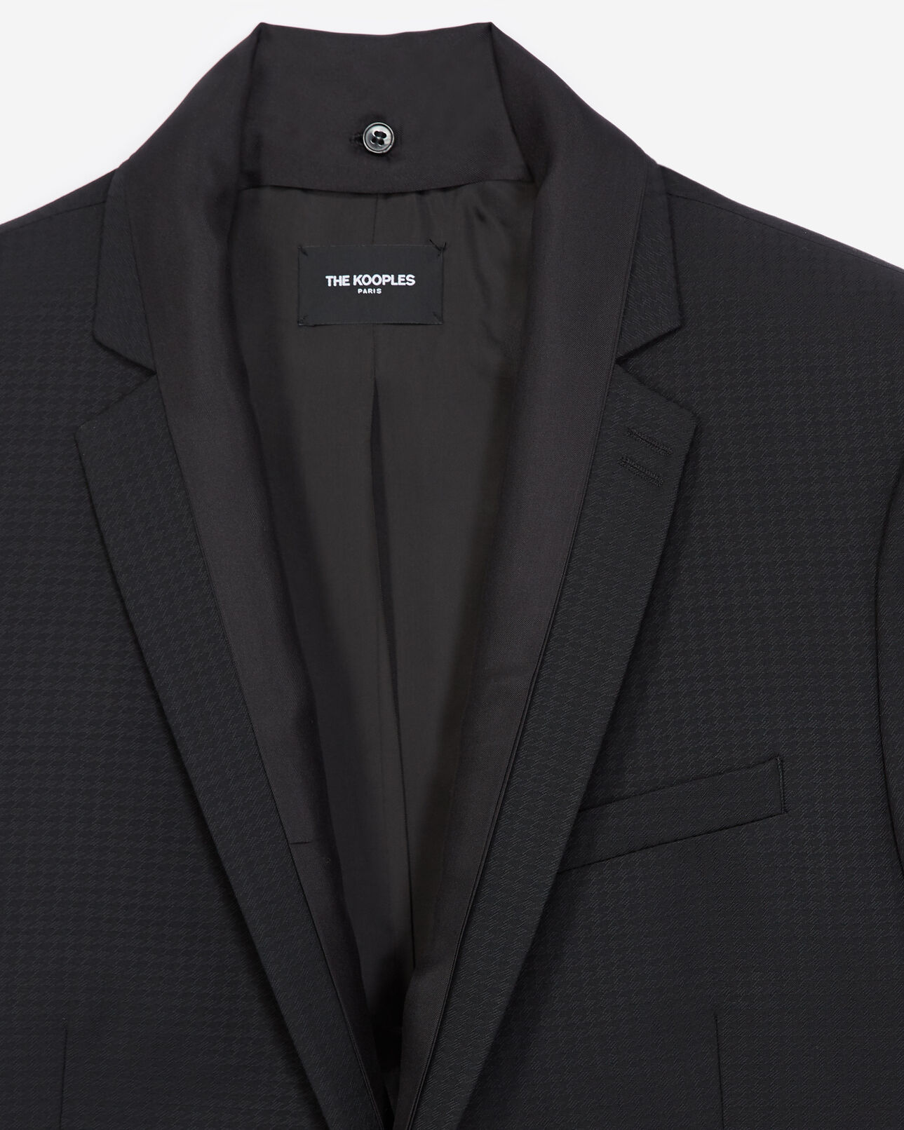 The Kooples MEN BLACK black wool jacket with jewel buttons