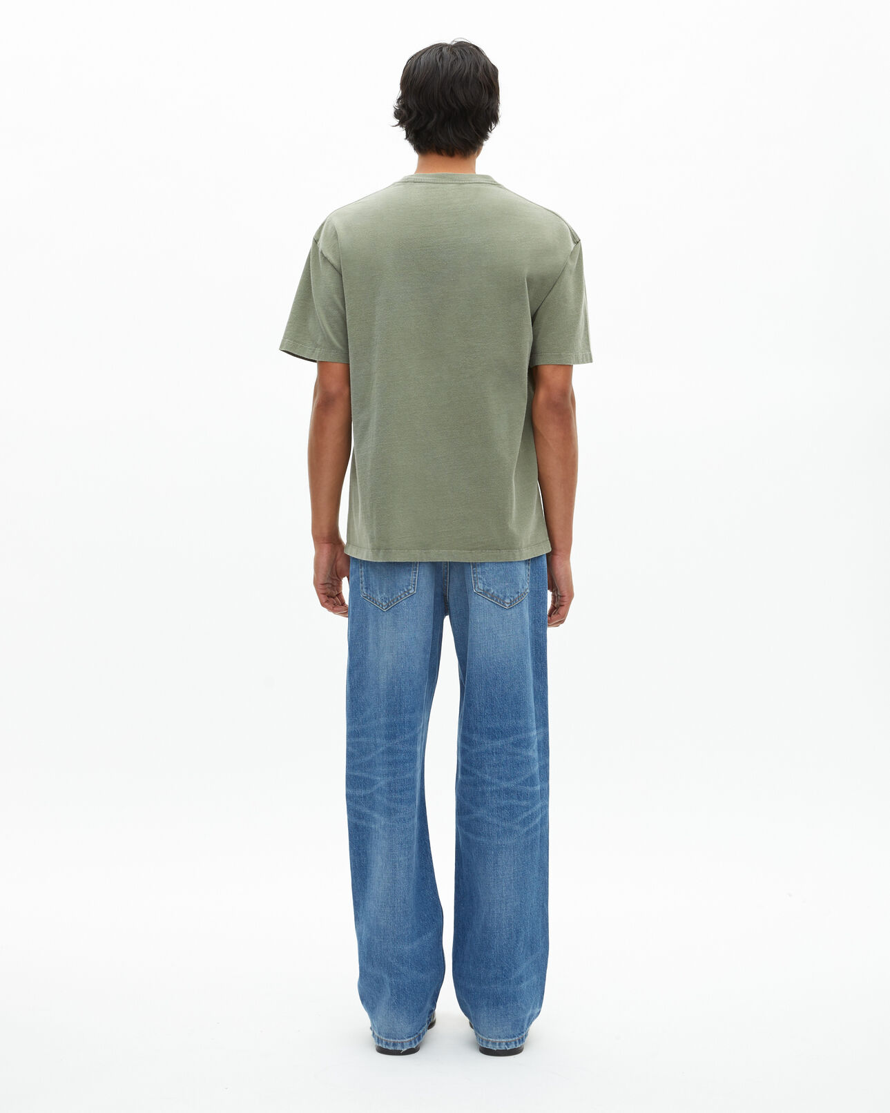 The Kooples H KAKI t-shirt with khaki screen print