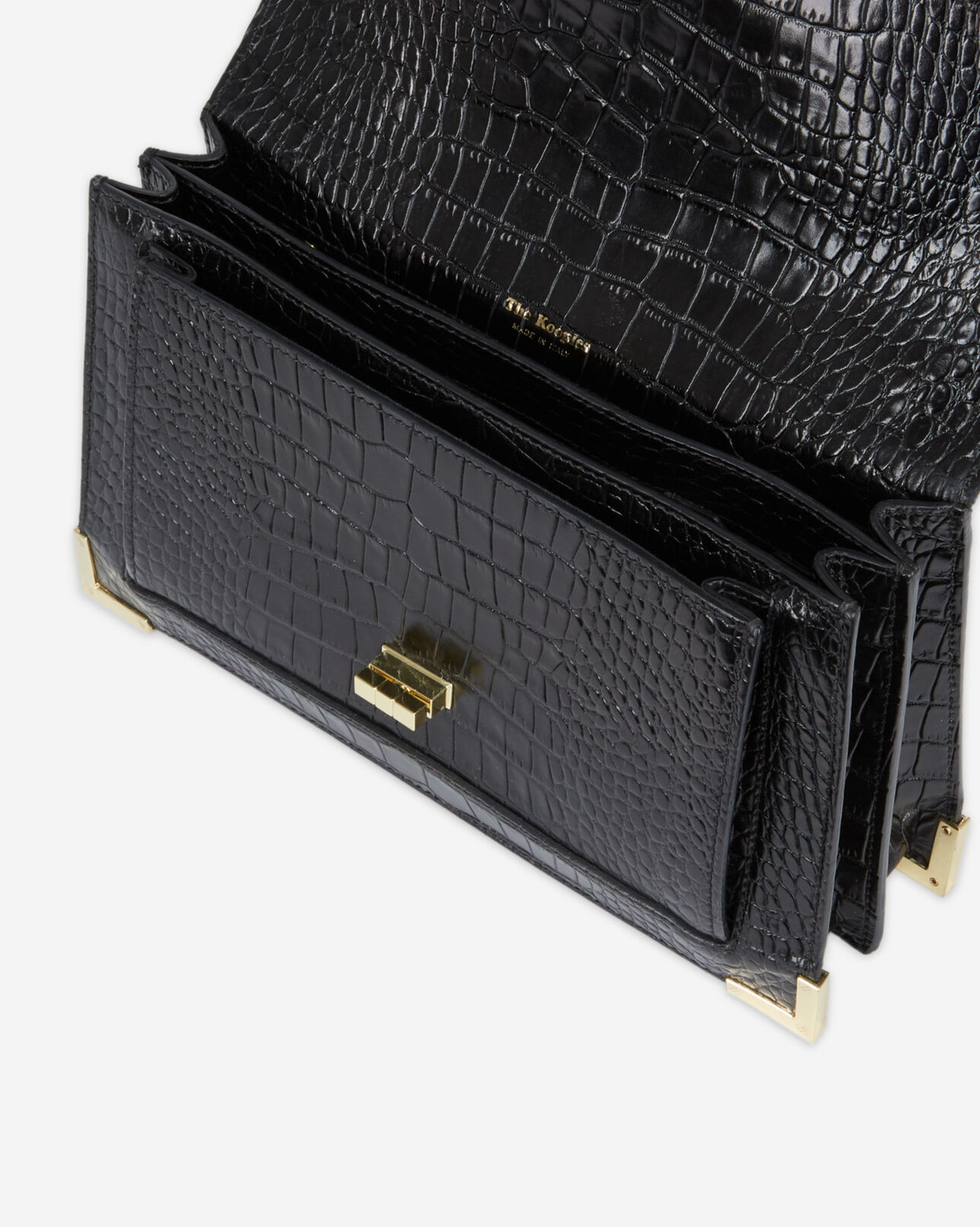 The Kooples WOMEN BLACK emily medium bag in black leather