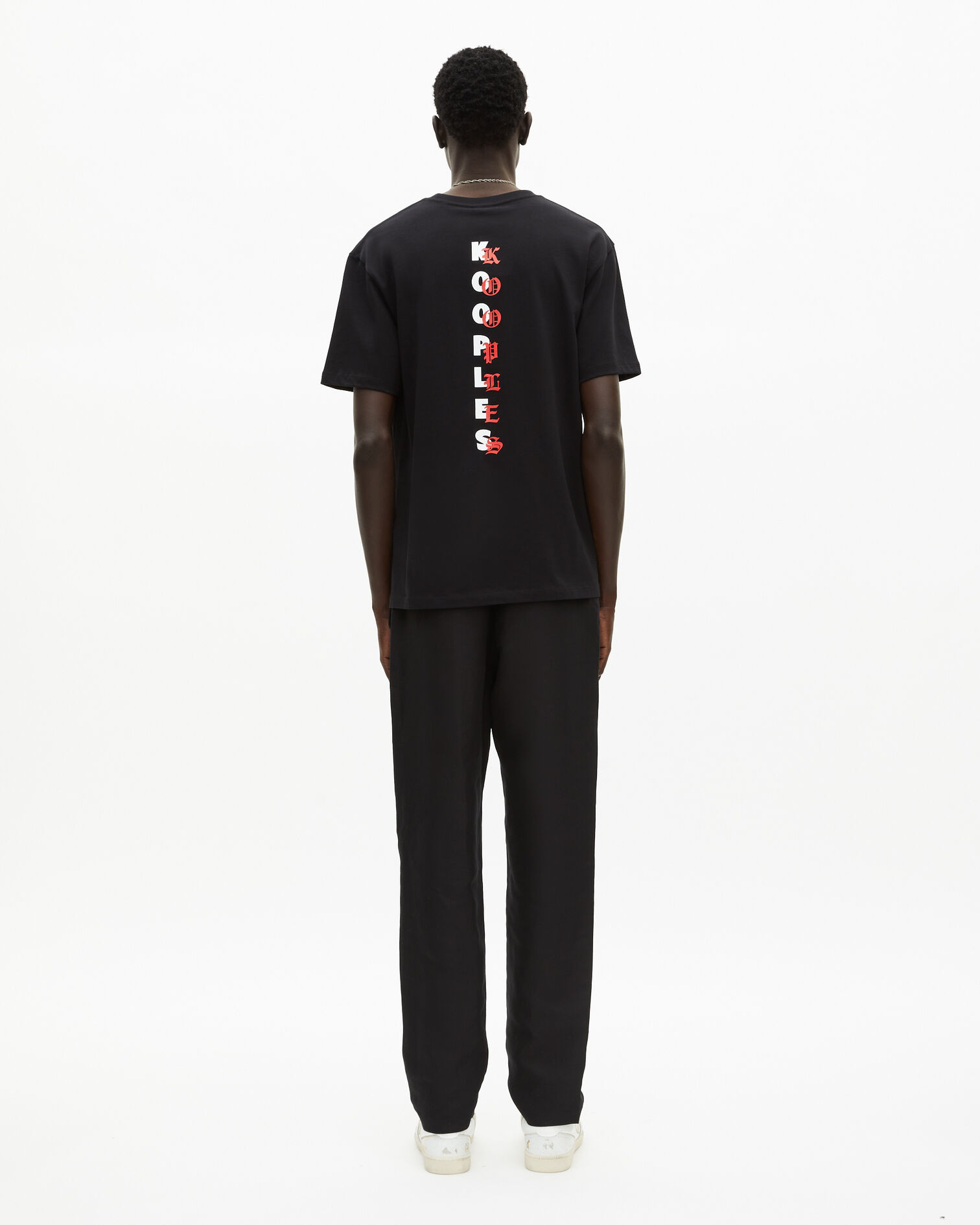 Schwarzes T-Shirt mit Siebdruck , BLACK, hi-res image number null