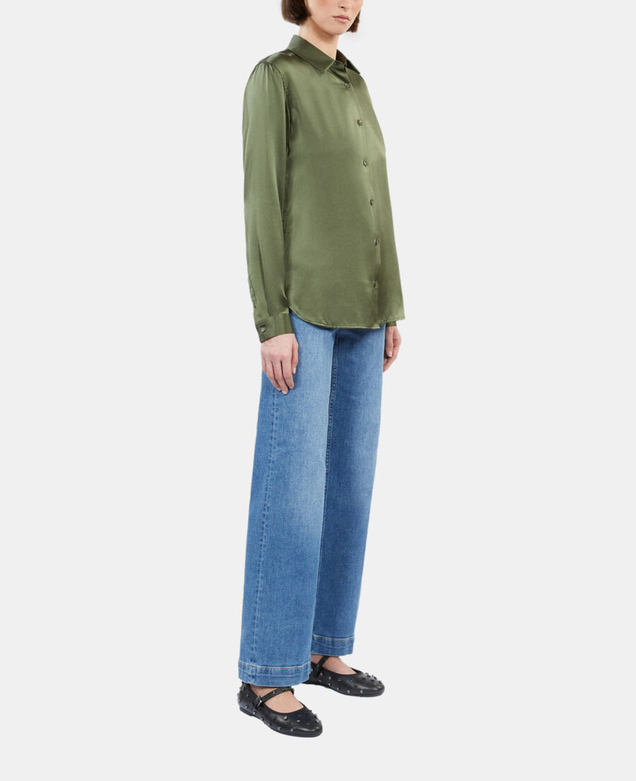 The Kooples F KAKI khaki silk shirt