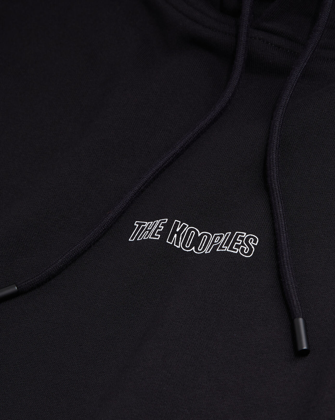 The Kooples HOMME BLACK sweatshirt à capuche noir avec logo