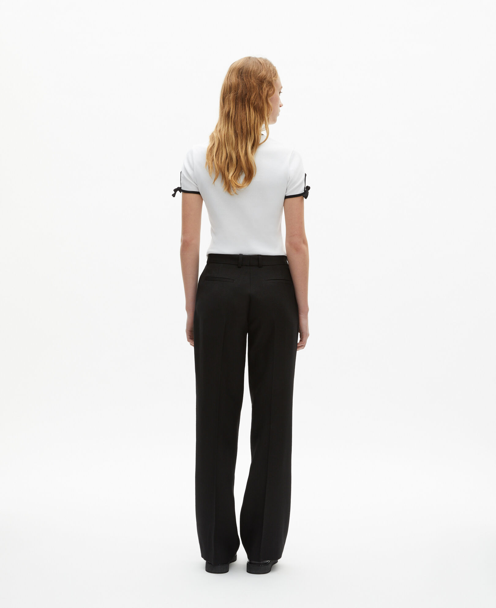 The Kooples DAMEN BLACK weite, schwarze anzughose