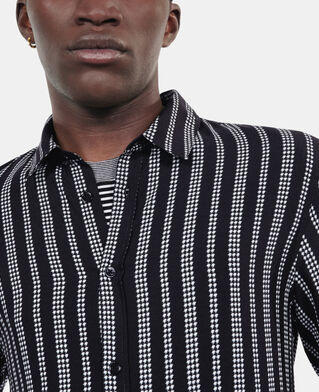 The Kooples MEN BLACK WHITE printed shirt