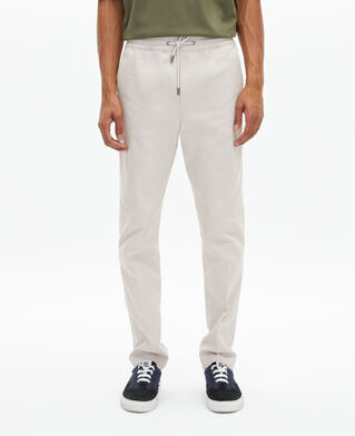 The Kooples H LIGHT GREY straight gray cotton pants