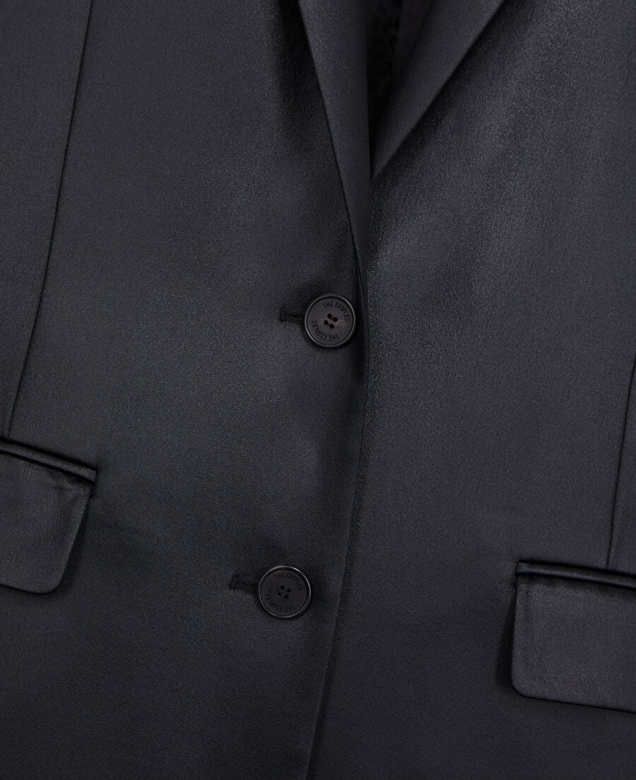 The Kooples WOMEN BLACK black leather effect blazer
