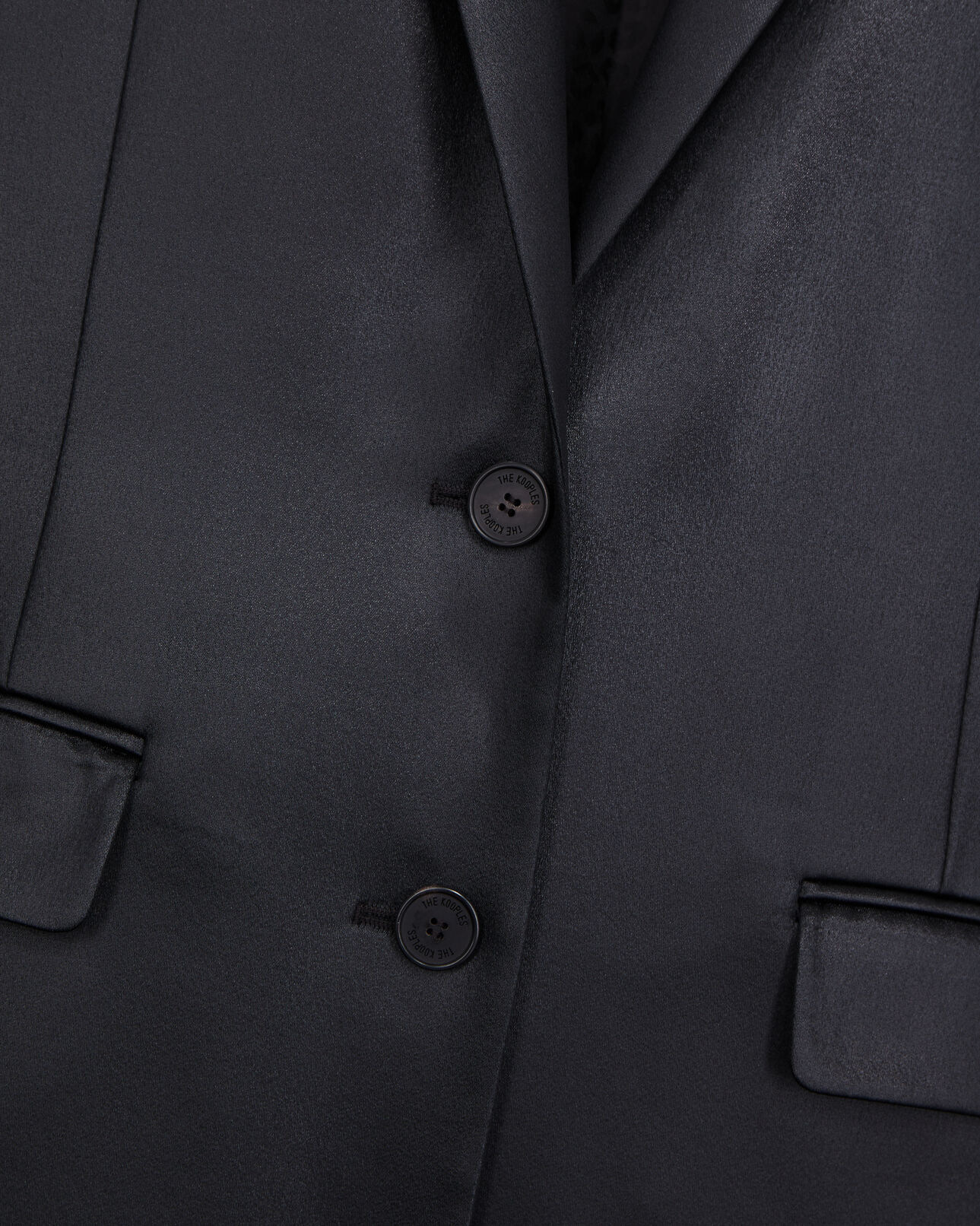 The Kooples MUJER BLACK blazer negro efecto piel