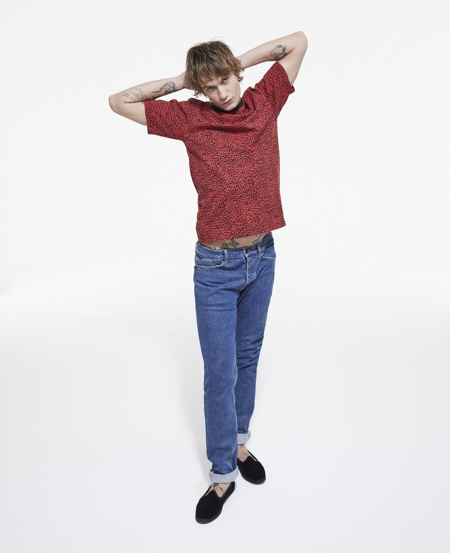 red leopard print t-shirt