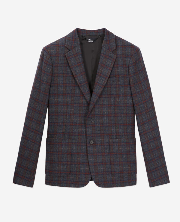 checkered wool jacket