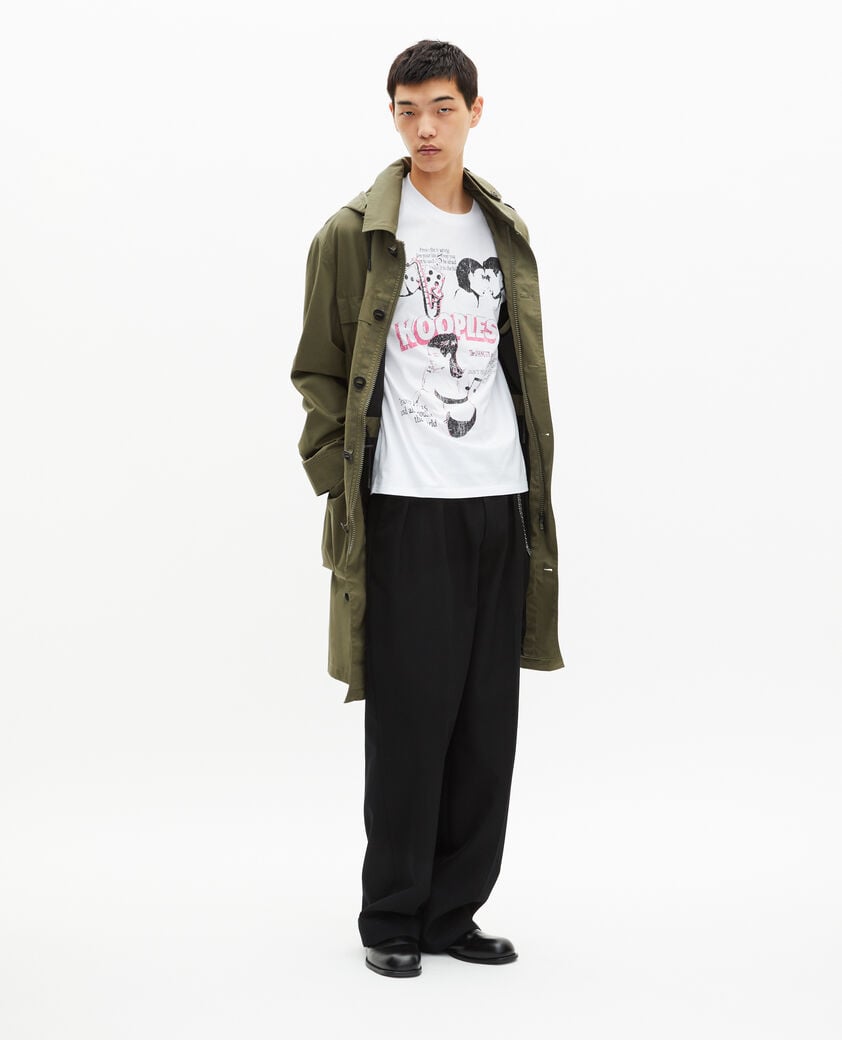 The Kooples MEN WHITE t-shirt with white screen print