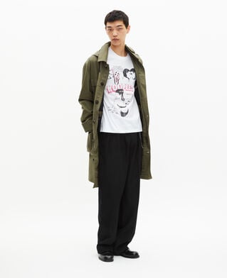 The Kooples MEN WHITE t-shirt with white screen print