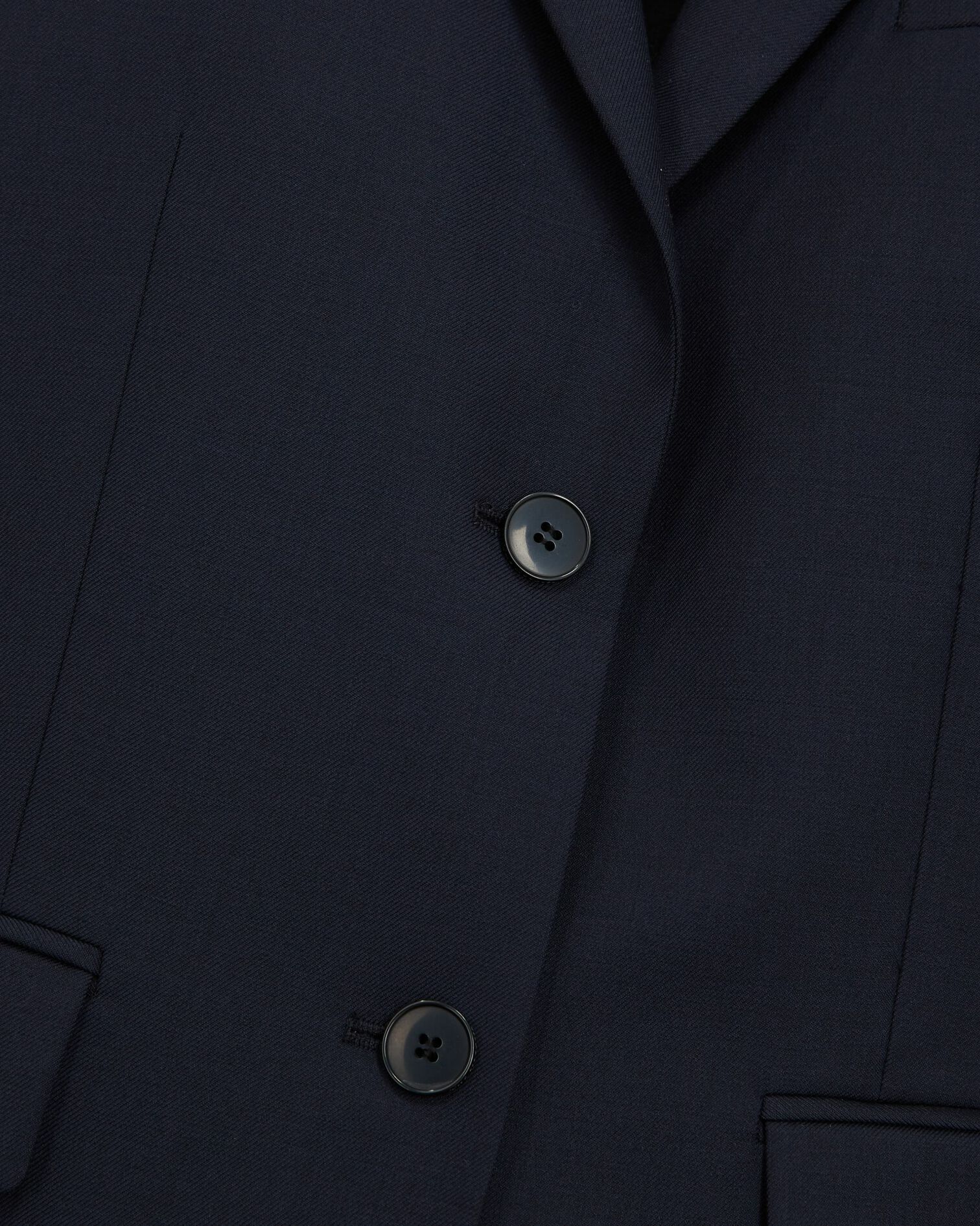 Navy blue wool suit jacket cinched cut, NAVY, hi-res image number null