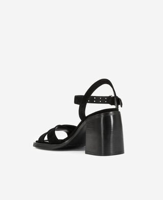 The Kooples DAMEN BLACK schwarze ledersandalen