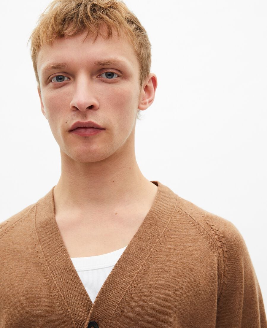 The Kooples HOMME CAMEL cardigan camel
