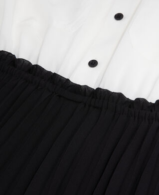 The Kooples F BLACK WHITE short black and white pleated dress