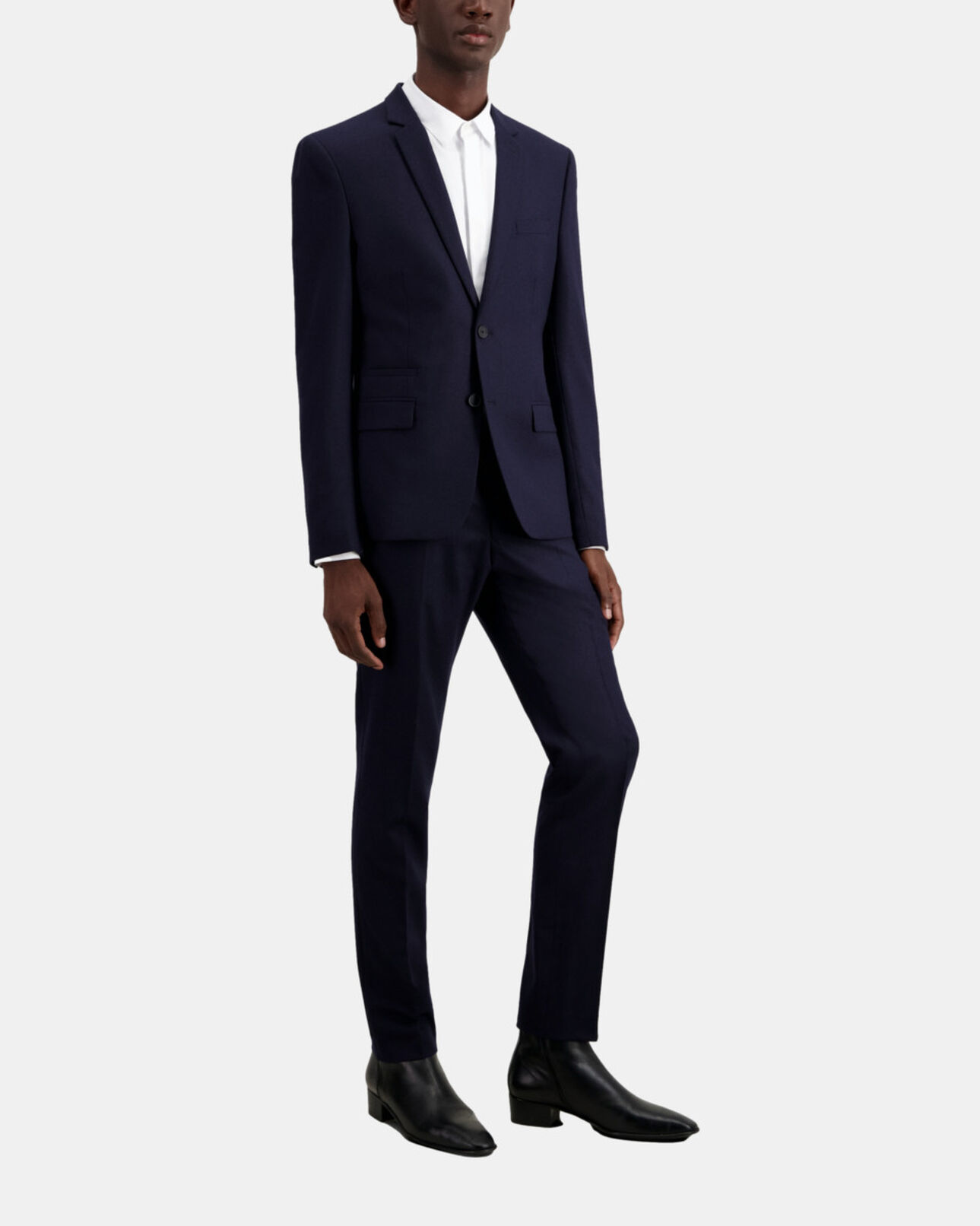 The Kooples HOMME NAVY veste de costume bleu marine en flanelle