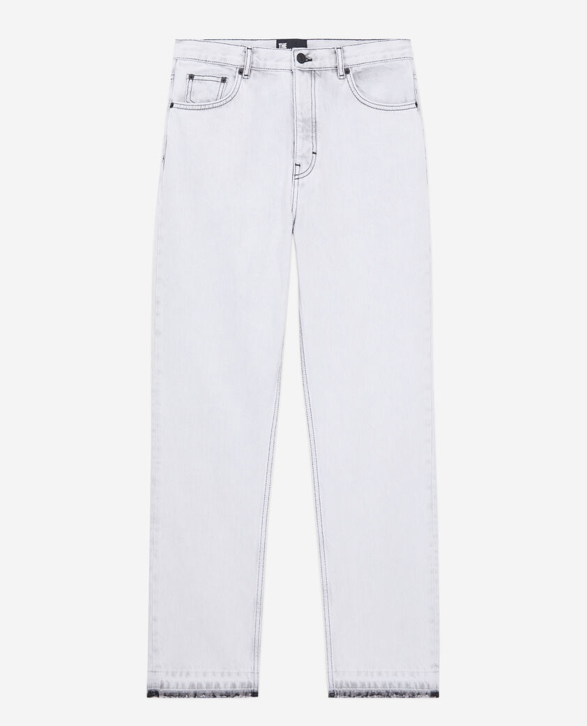 The Kooples HERREN WHITE BLEACH weiße verwaschene jeans mit geradem bein