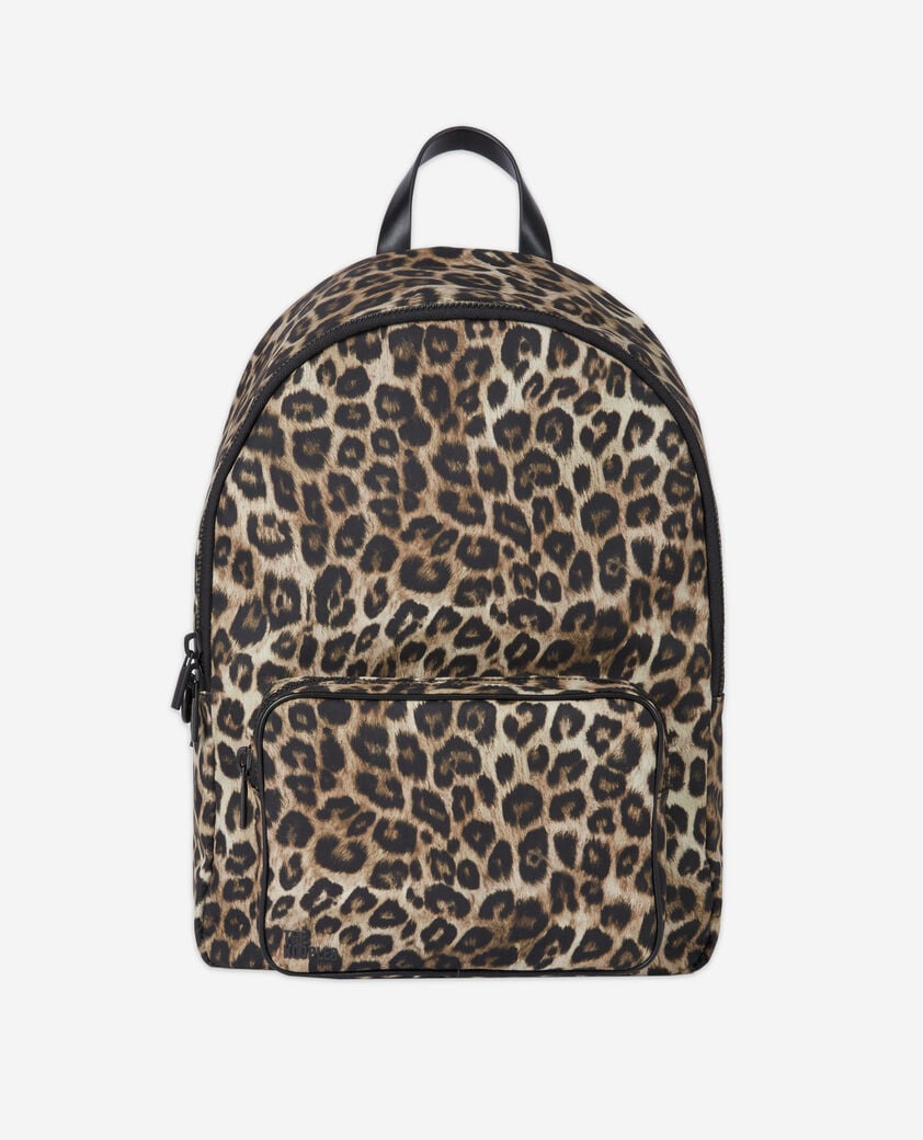 The Kooples MIXED LEOPARD leopard print backpack