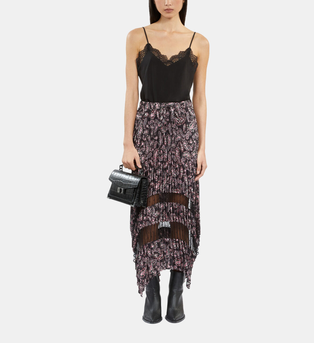 Jupe longue plissée the kooples on sale