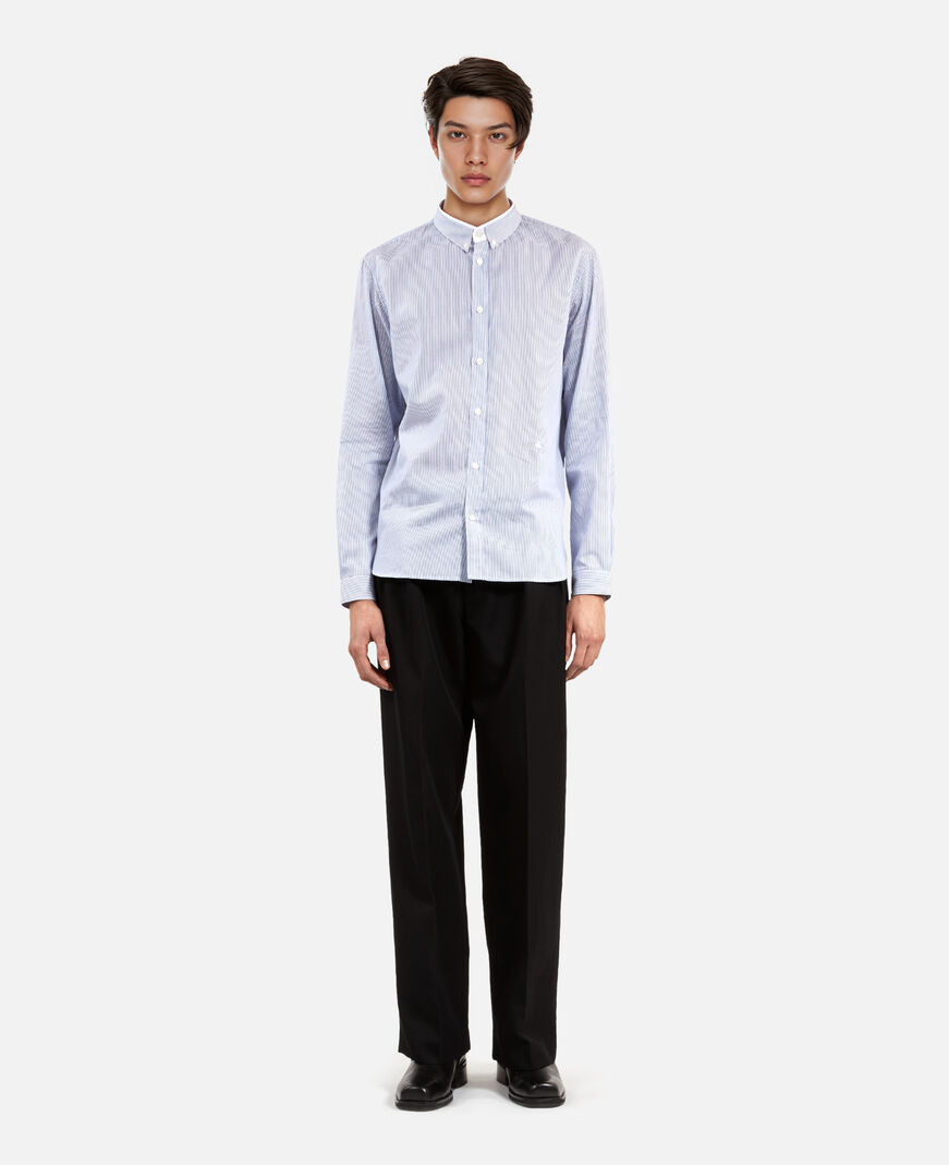 The Kooples MEN BLUE WHITE blue striped formal shirt