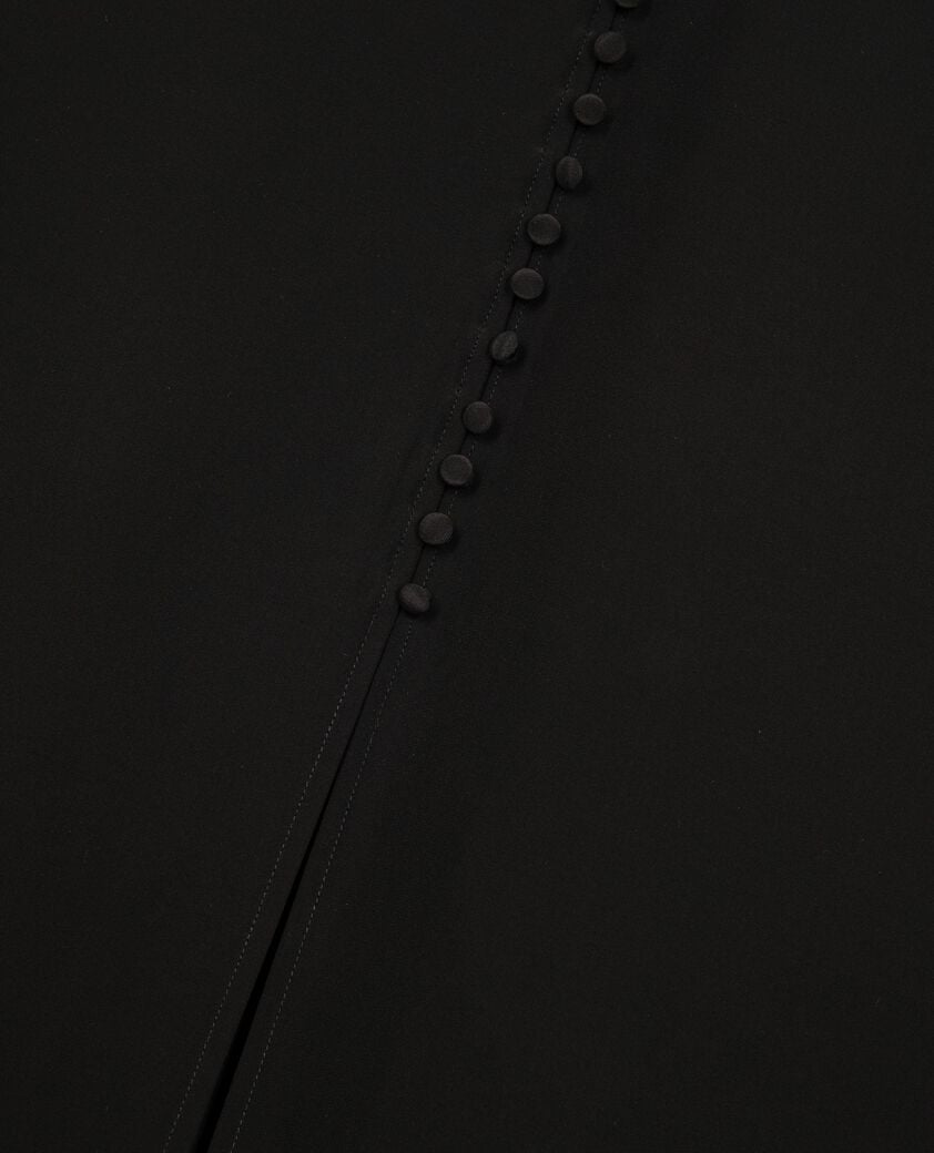 The Kooples F BLACK long skirt in black silk
