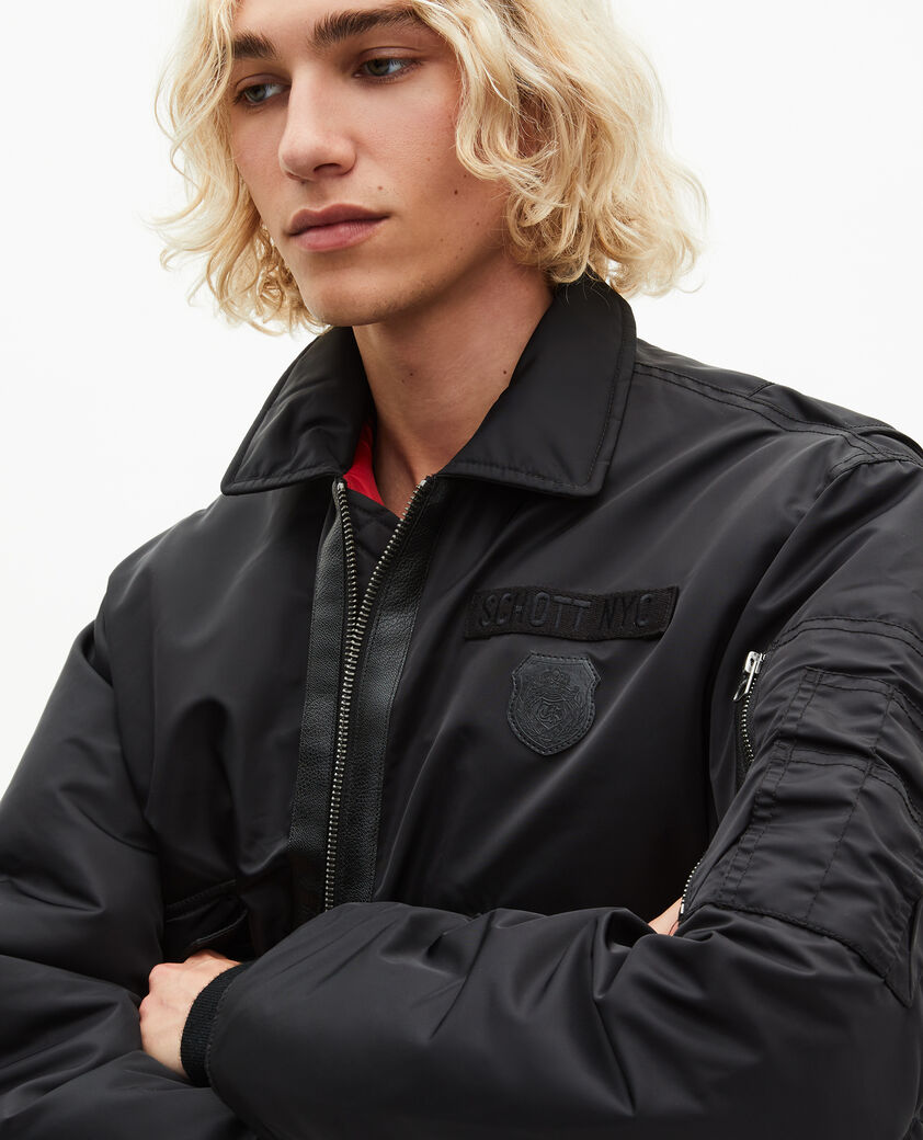 The Kooples MEN BLACK the kooples x schott nyc black bomber jacket