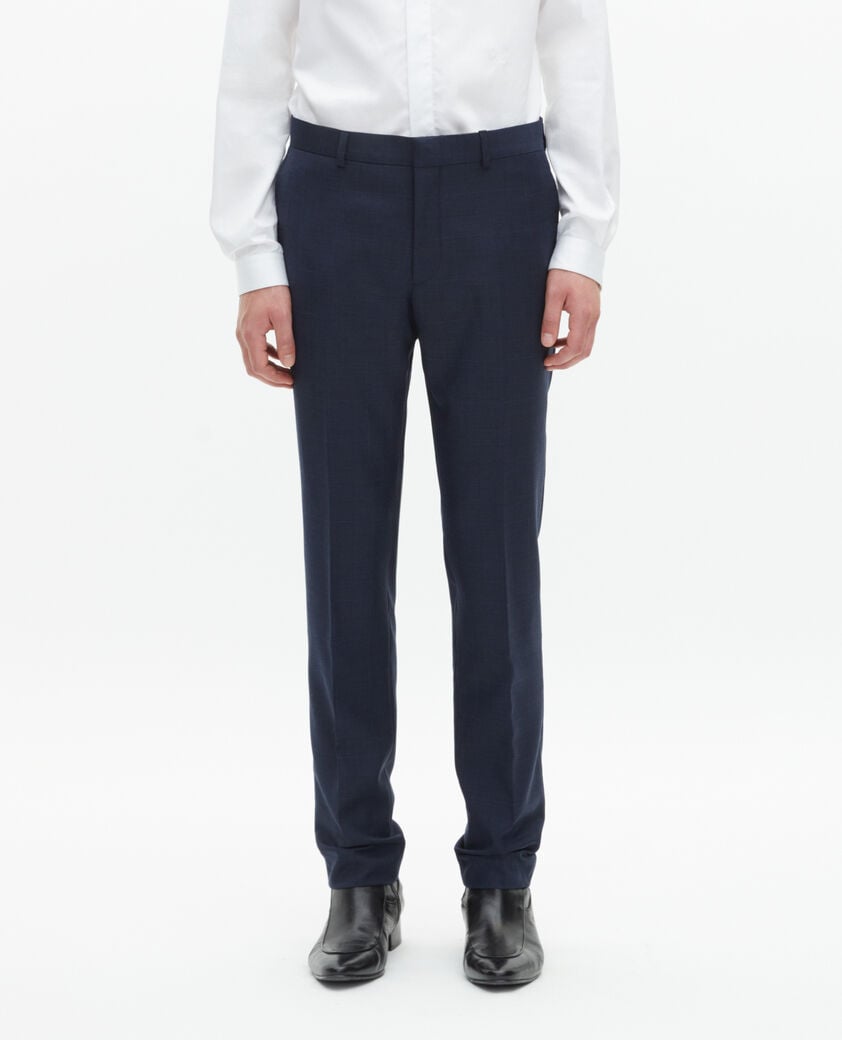The Kooples HERREN NAVY marineblaue slim-fit-anzughose aus wolle