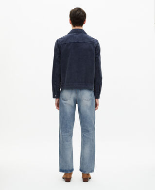 The Kooples HOMME DARK NAVY veste en coton bleu marine