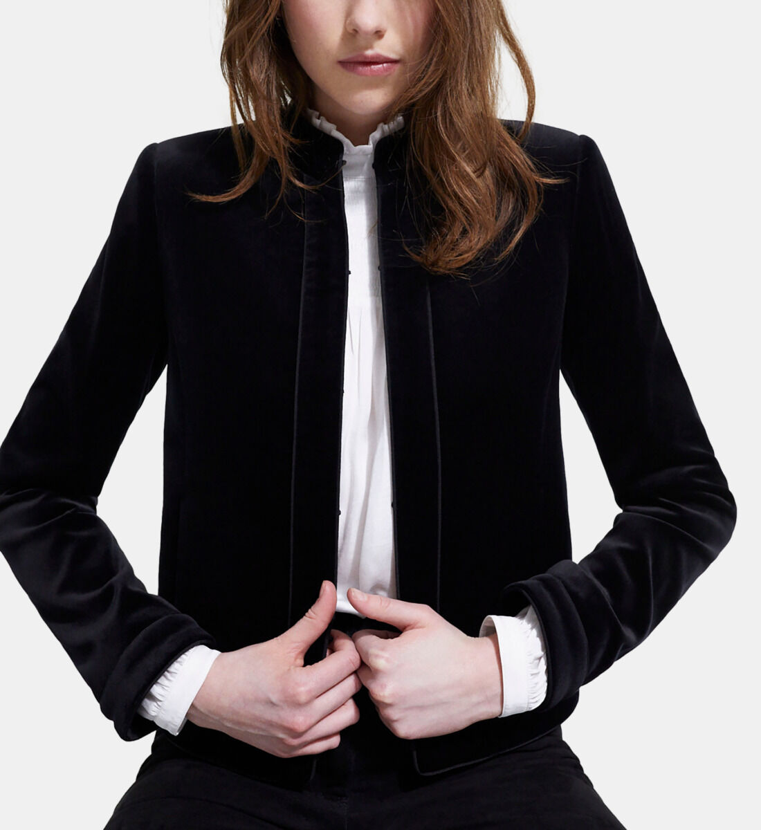 Black velvet ladies jacket 2025