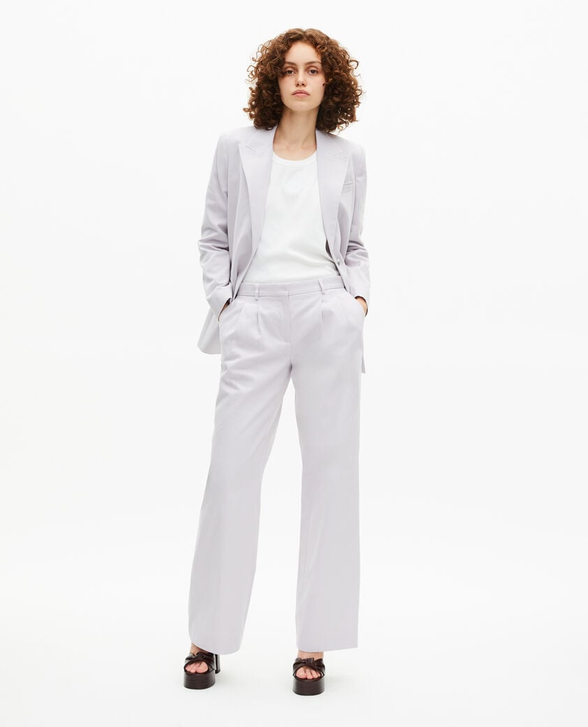 The Kooples WOMEN LIGHT PURPLE lilac straight-leg tailored pants