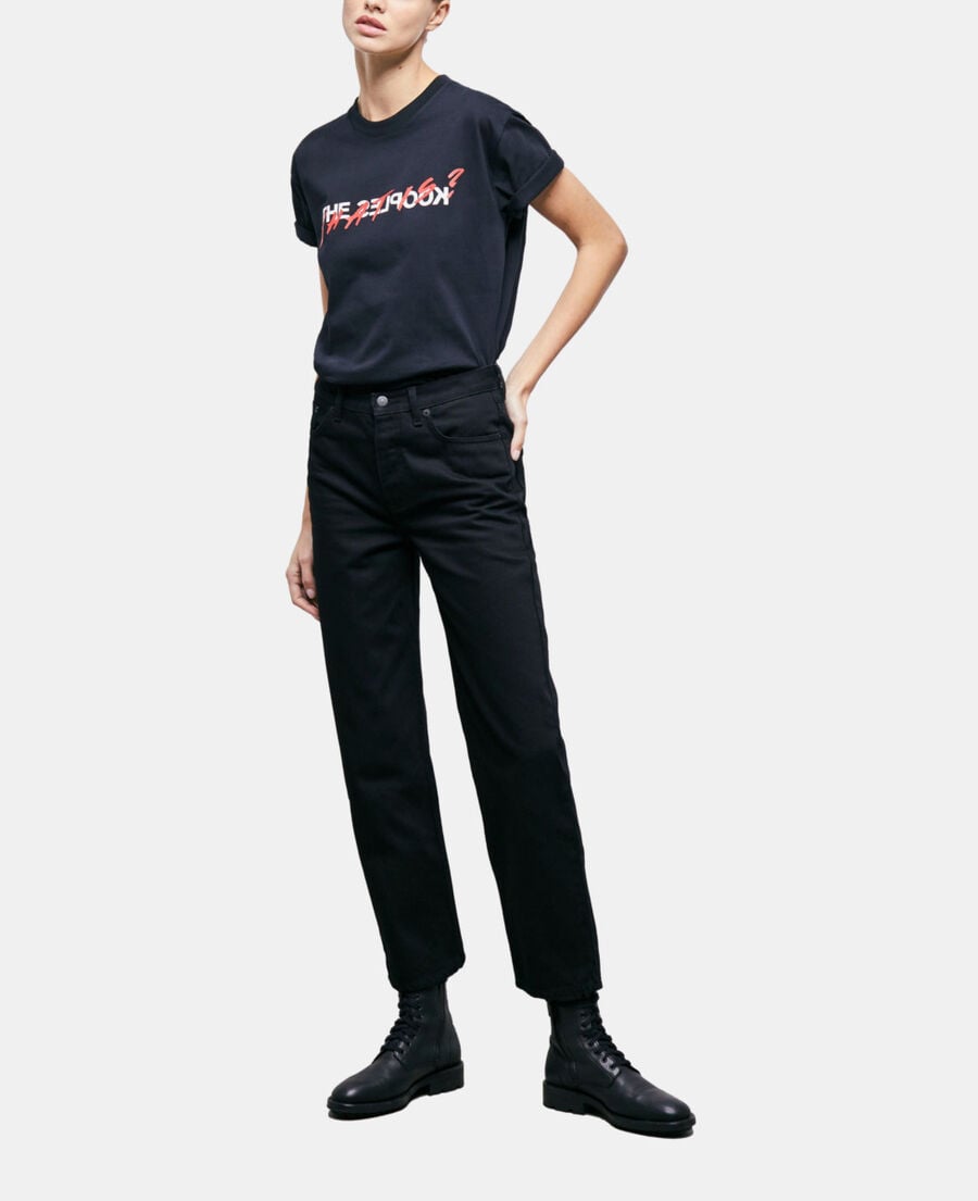 The Kooples DAMEN BLACK schwarze jeans mit geradem bein