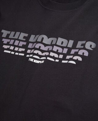 The Kooples H BLACK men's black t-shirt with color gradient logo serigraphy