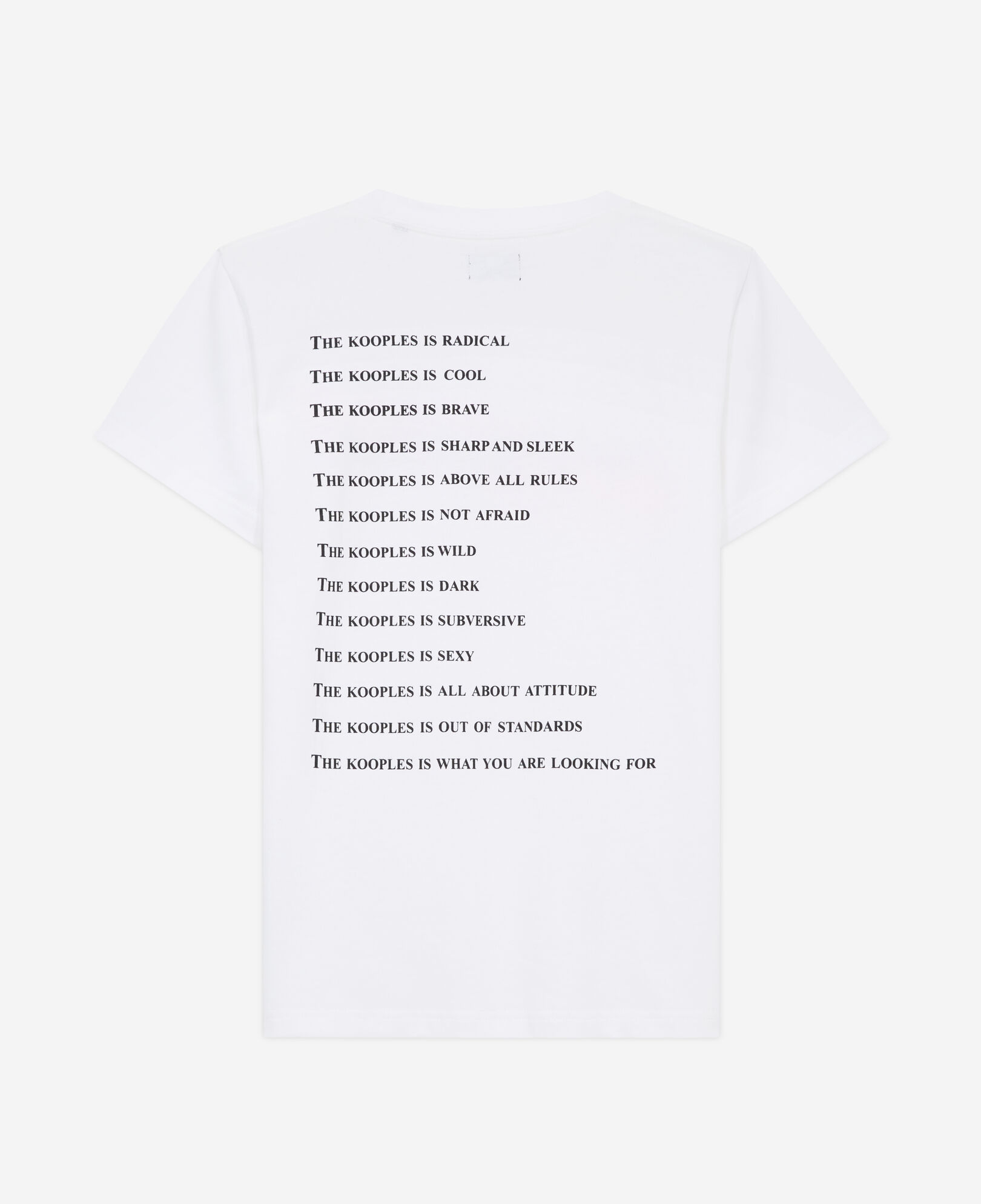 The Kooples DAMEN WHITE weißes t-shirt damen mit „what is“-schriftzug